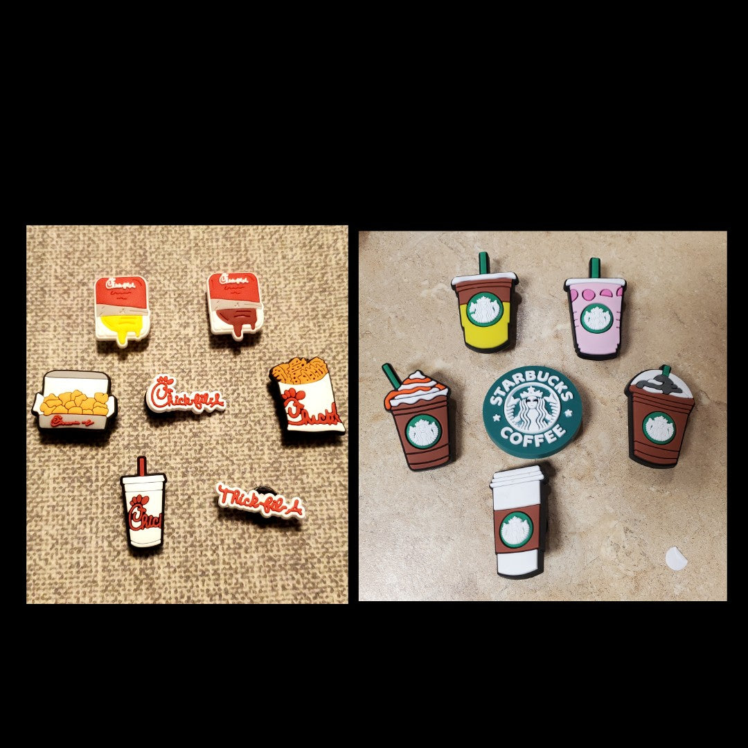 Chick Fil A & Starbucks Shoe Charms for Crocs Collections – Liz's Chaos  Molds & More