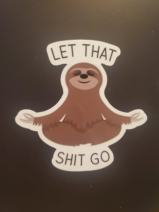 Meditating Sloth sticker set 2 pc