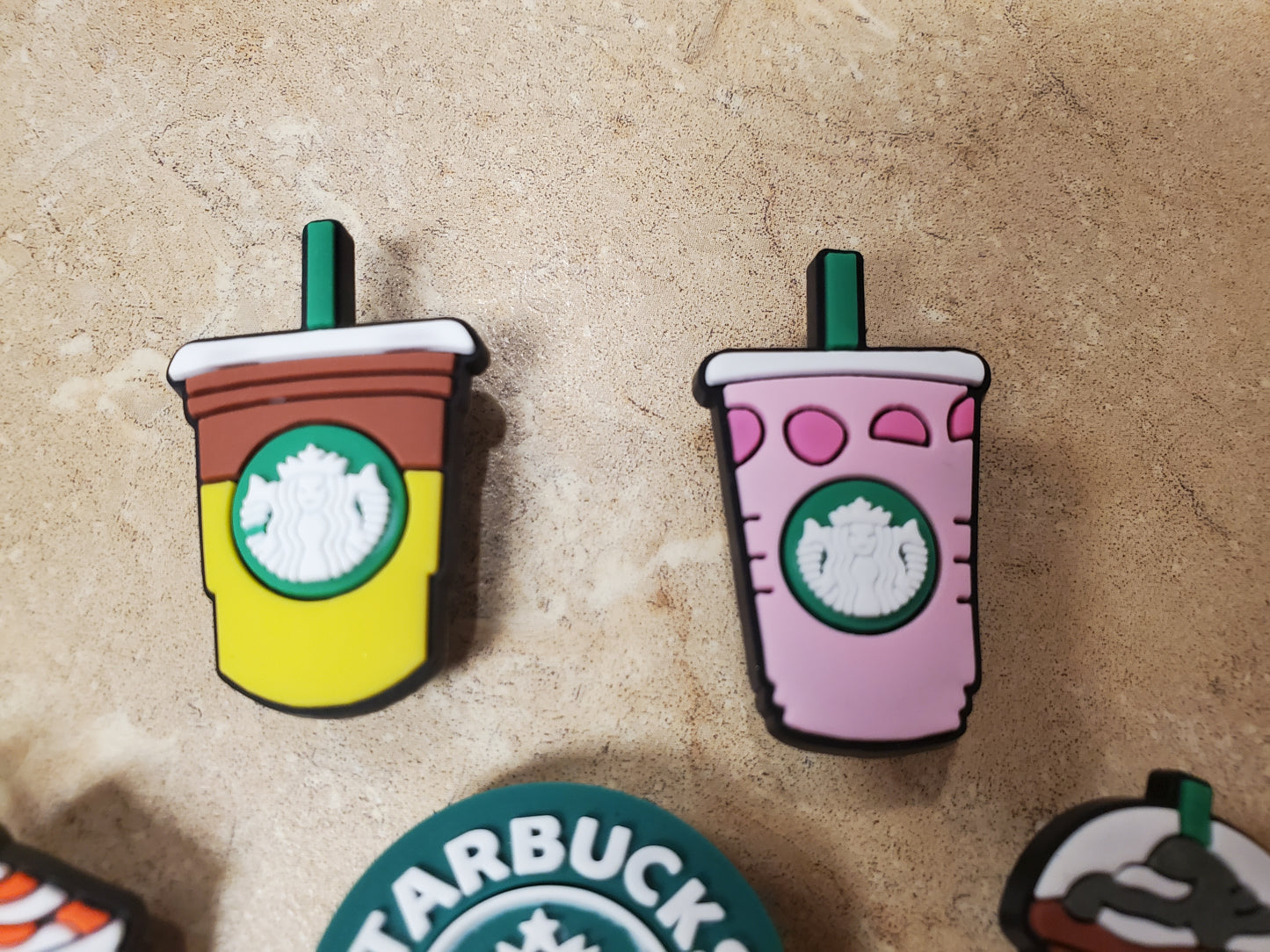 COFFEE 6 piece Shoe Charms for Crocs