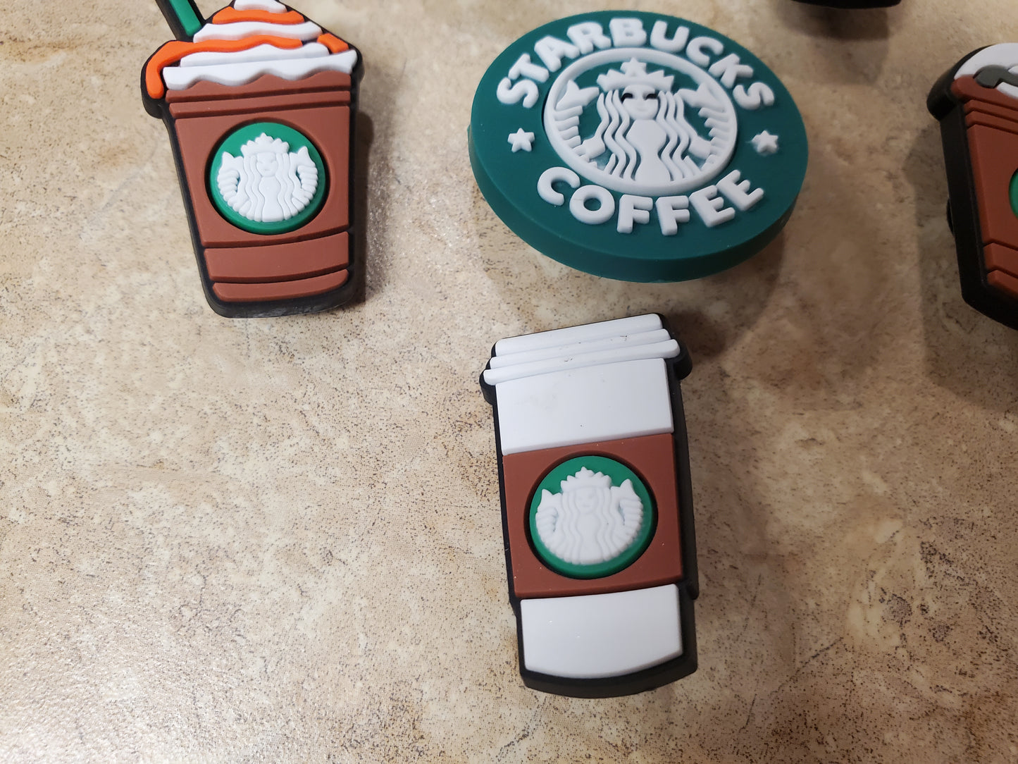 COFFEE 6 piece Shoe Charms for Crocs