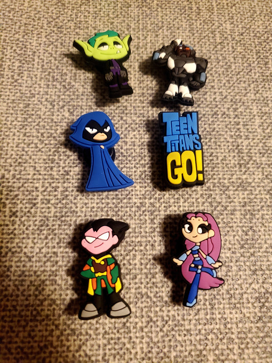 Teen Titan 6 pieces Shoe Charms for Crocs