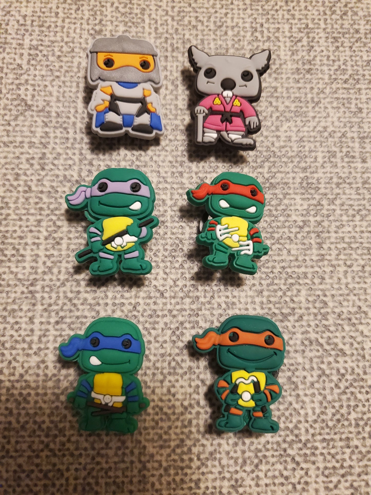 Turtles 6 piece Shoe Charms for Crocs