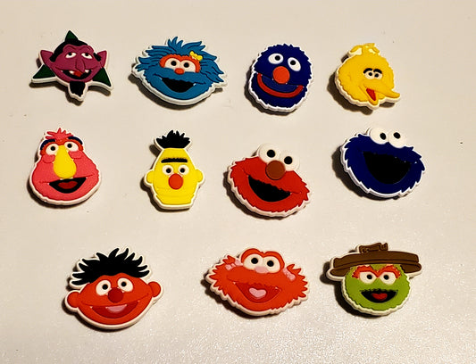 11 pc Sesame Street Shoe Charms for Crocs Collection