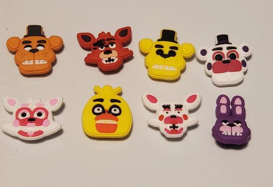 8 pc Five Nights at Freddy's Shoe Charms for  Crocs