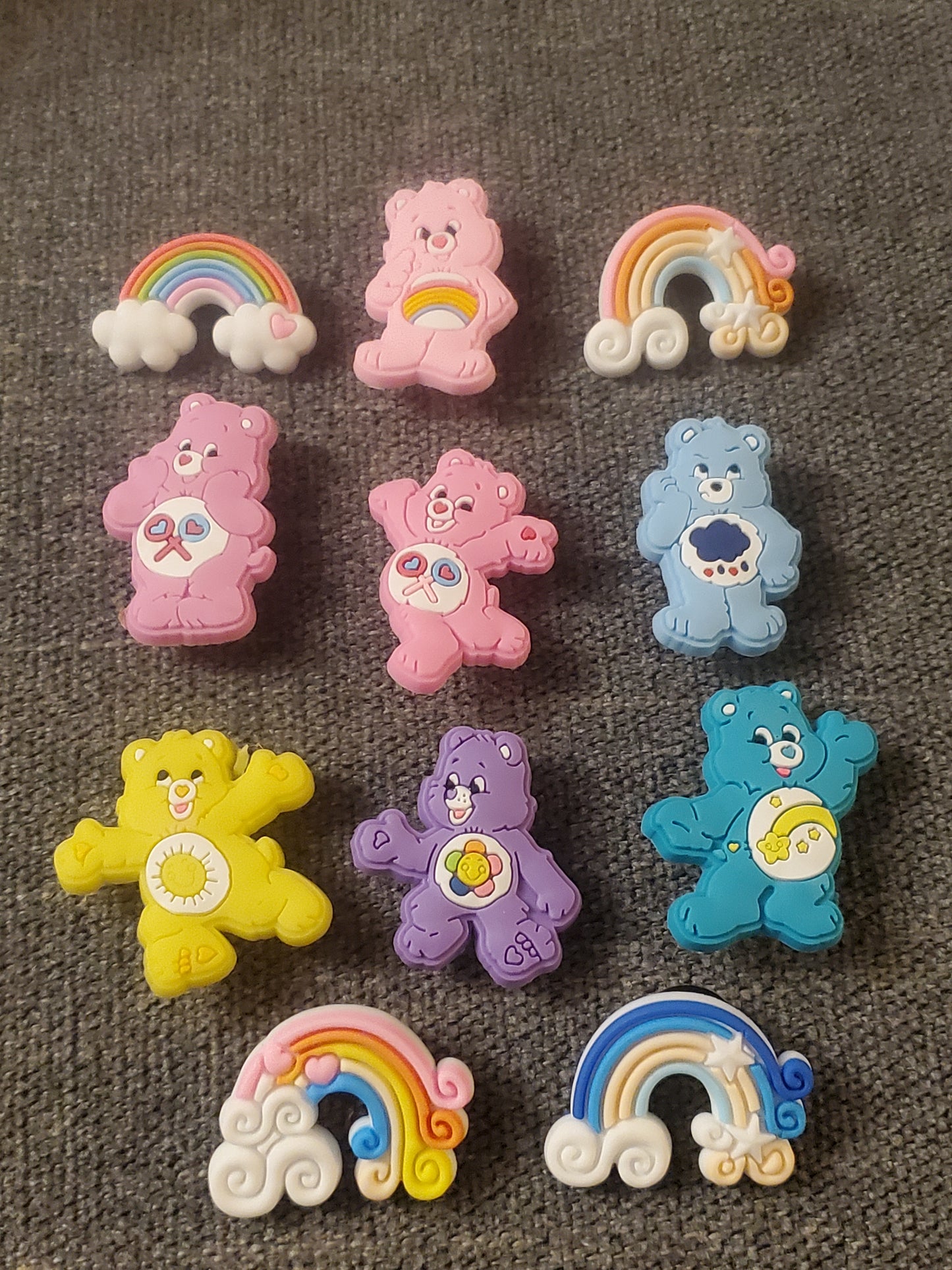 CARE Bears & Rainbows 11 pc Shoe Charms for crocs