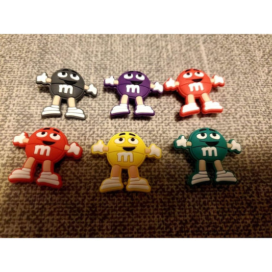 M&Ms 6 Piece Shoe CHARMS for CROCS